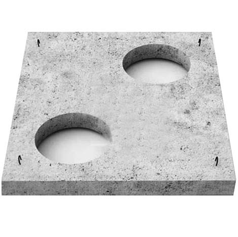 Плита опорная ПО-1 с двумя отверстиями d 700 серия 3.006.1-2.87